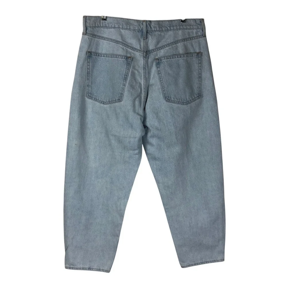 GAP Womens High Rise Barrel Jean Size 31/12 Blue Light Wash - Picture 3 of 16